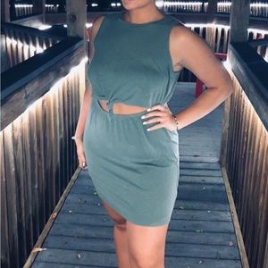 Aerie cutout tie front dress